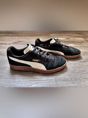 Puma Women’s Black, White & Brown Retro Court Sneakers